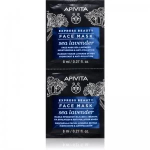 Apivita Express Beauty Sea Lavender Face Mask with Moisturizing Effect 2 x 8ml