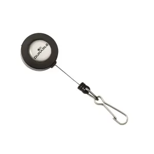 Durable Charcoal Badge Reel Hook Fastener Pack of 10 822158