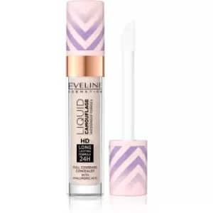 Eveline Cosmetics Liquid Camouflage Waterproof Concealer with Hyaluronic Acid Shade 01 Light Porcelain 7,5 ml