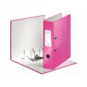 Leitz Wow Lever Arch File A4 85mm Pink PK10