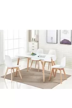 'Rico Halo' Dining Set with a Table and 4 Chairs