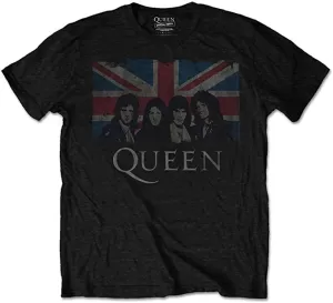 Queen - Vintage Union Jack Kids 9 - 10 Years T-Shirt - Black