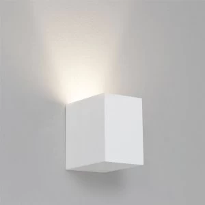 1 Light Indoor Wall Light White, Paintable Plaster, GU10