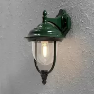 Konstsmide Parma Outdoor Classic Lantern Down Wall Light Green, IP43