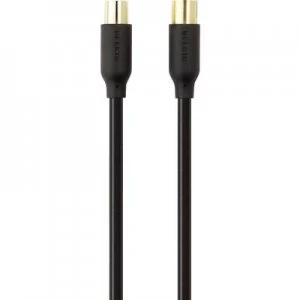 Belkin Antennas, SAT Cable [1x Belling-Lee/IEC plug 75Ω - 1x Belling-Lee/IEC socket 75Ω] 5m 90 dB gold plated connectors Black