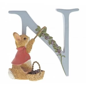 Letter N Cotton-tail Figurine