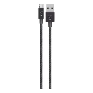 Belkin F2CU021BT04-BLK 1.2M MIXIT Braided Metallic Micro USB Cable in Black