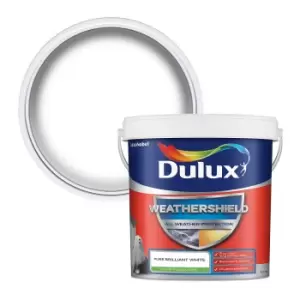 Dulux Weathershield All Weather Protection Pure Brilliant White Smooth Masonry Paint 7.5L