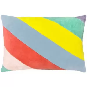 Della Diagonal Stripe 100% Cotton Cushion Cover, Pastels, 40 x 60 Cm - Furn