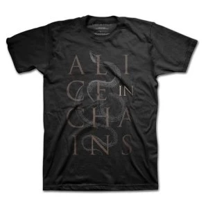 Alice In Chains - Snakes Unisex XX-Large T-Shirt - Black
