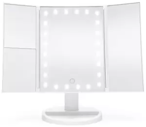 Rio 24 LED Folding Mirror - White