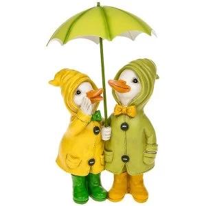Puddle Duck Couple With Brolly Ornament