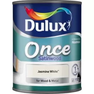Dulux Once Jasmine White Satinwood Paint 750ml
