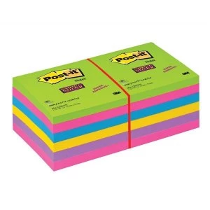 Post-it Super Sticky Notes Ultra Assorted 12 x 90 Sheets