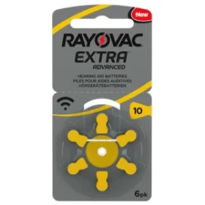 Rayovac 10 Extra Advanced Hearing Aid Batteries (6 Pack)