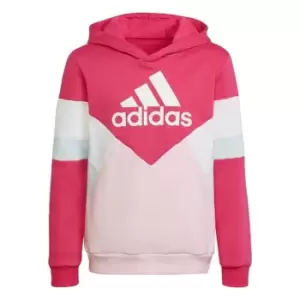 adidas Colorblock Fleece Hoodie Kids - Team Real Magenta / Clear Pink