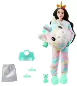 Barbie Cutie Reveal Doll with Unicorn Plush Costume - 30cm