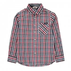 Lee Cooper Long Sleeve Checked Shirt Junior Boys - Blu/Red/Wht/Nav