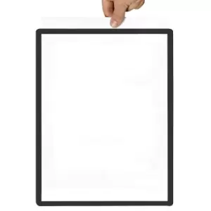 Frame with transparent film, format A5, pack of 10, magnetic, black
