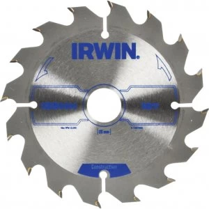Irwin ATB Construction Circular Saw Blade 125mm 16T 20mm