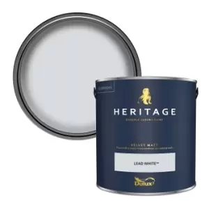 Dulux Heritage Velvet Matt Lead White Matt Emulsion Paint 2.5L