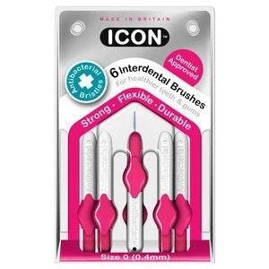 Icon Antibacterial Interdental brush X6 ISO Size 0 0.4mm