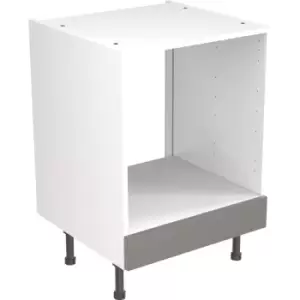 Kitchen Kit Flatpack Slab Kitchen Cabinet Base Oven Unit Super Gloss 600mm in Dust Grey MFC