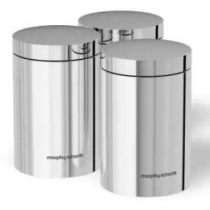 Morphy Richards Accents Set of 3 Storage Canisters - Stainless Steel