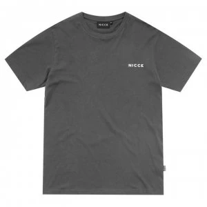 Nicce Chest Logo T Shirt Mens - Grey