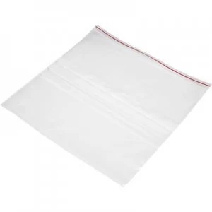 Grip seal bag with write on panel W x H 300 mm x 300 mm Transparent Polyethy
