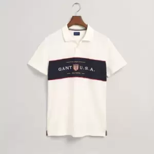 Gant Banner Shield Cotton-Pique Polo Shirt - M