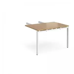 Adapt add on unit double return desk 800mm x 1200mm - white frame and