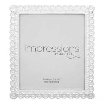 8" x 10" - IMPRESSIONS Pearlised Resin Daisy Photo Frame