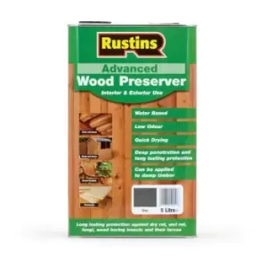 Rustins RUSAWPGY5L Advanced Wood Preserver Grey 5 litre