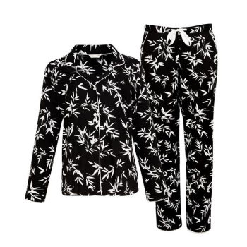Cyberjammies Katie Leaf Pyjama Set - Black Print