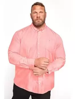 BadRhino Essential Long Sleeve Poplin Shirt - Pink, Size 1Xl, Men