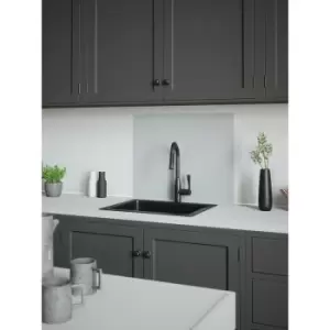 House Beautiful - Platino Glass Kitchen Splashback 600mm x 750mm - Grey