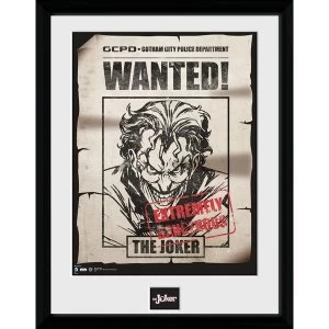 Batman Comic Joker Wanted Framed Collector Print