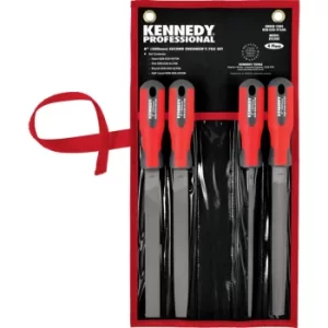 200MM (8'') 4 Piece Second Cut Engineers File Set with Handles