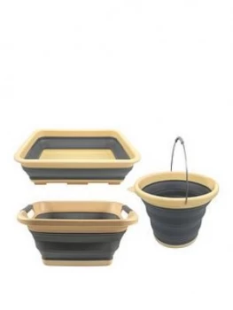 Streetwize Accessories Collapsible Bowl And Basket Set
