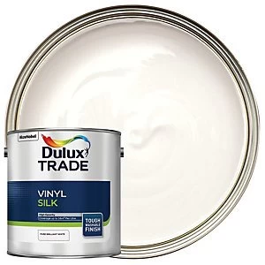 Dulux Trade Vinyl Silk Emulsion Paint - Pure Brilliant White 2.5L