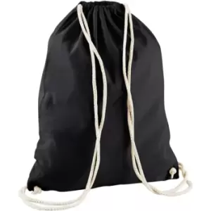 Recycled Cotton Drawstring Bag (One Size) (Black) - Westford Mill