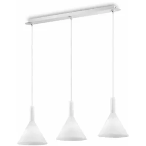 COCKTAIL white pendant light 3 bulbs