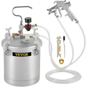 VEVOR Commercial Paint Pressure Tank 2.5 Gallons Pressure Pot Tank 10L Pressure Paint Pot Feed Spray Gun 1.5mm Nozzle Paint Sprayer for 10L Capacity P