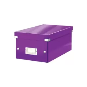 Leitz WOW Click & Store DVD Storage Box. With label holder.