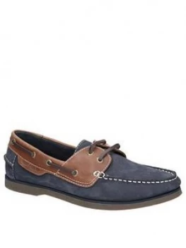 Hush Puppies Henry Boat Shoes - Blue, Size 6, Men