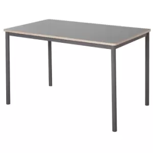 HOMCOM 120Cm Minimalist Dining Table Steel Frame Grey