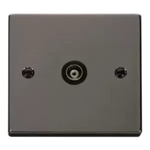 Click Scolmore Deco 1 Gang Isolated Co-Axial Socket - VPBN158BK