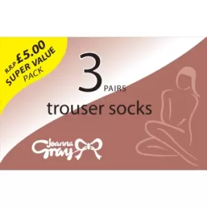 Joanna Gray Womens/Ladies 70 Denier Trouser Sock (3 Pairs) (One Size (UK Shoe 3-8)) (Mink)