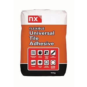 Norcros Universal Flexible Tile Adhesive White 10kg